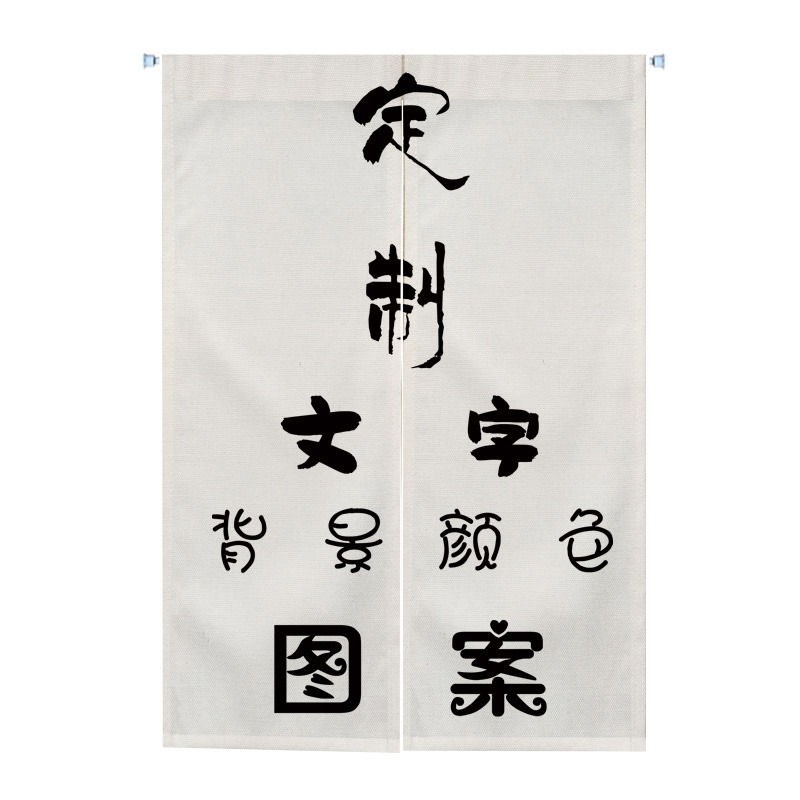 個性定製文字ins風廚房門簾布藝半簾客廳臥室裝飾隔斷簾創意布簾-細節圖6
