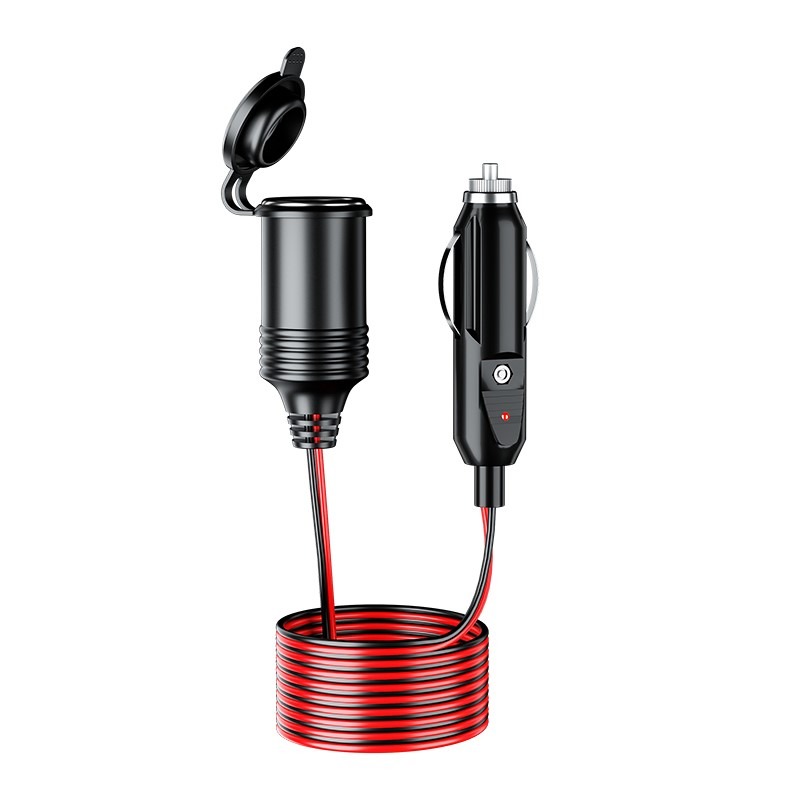 車載點煙器一拖二 車用冰箱打氣泵吸塵器電源延長線 12V/24V-細節圖2