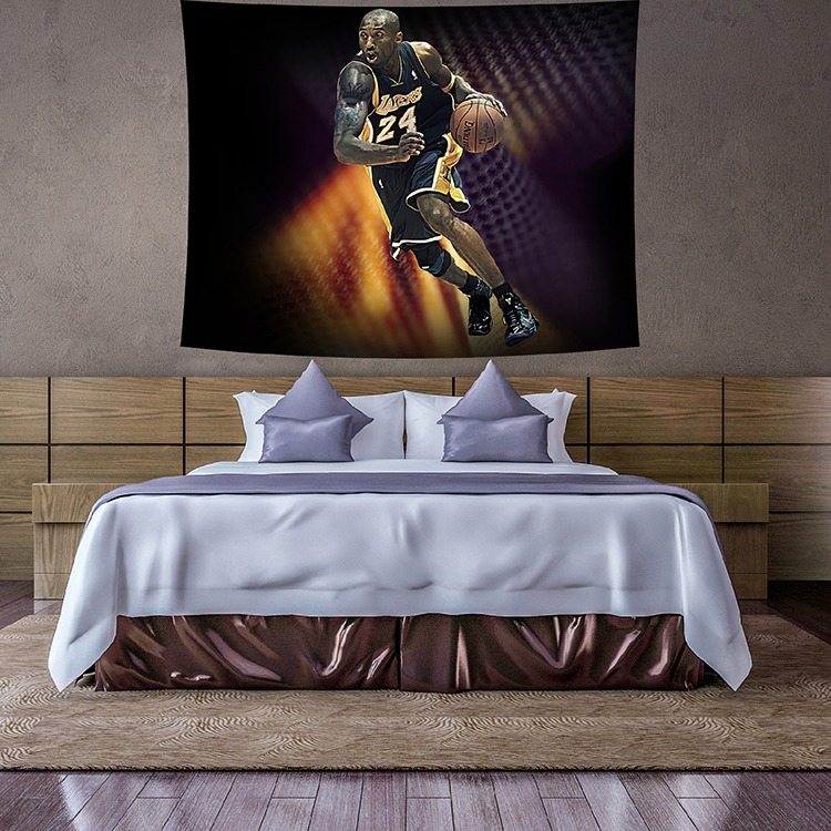 NBA球星科比掛毯桌布背景布ins掛布臥室改造牀頭網紅宿舍墻面裝飾-細節圖6
