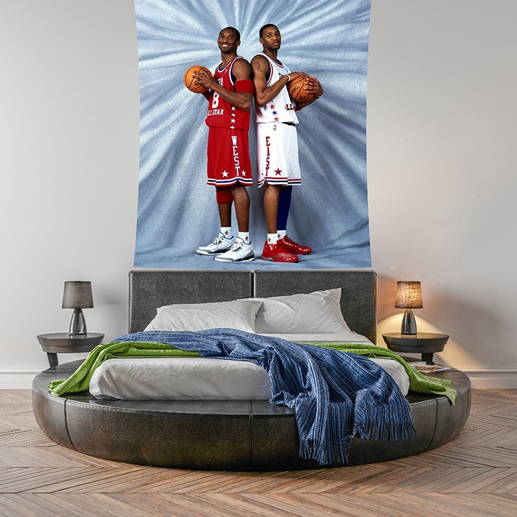 NBA球星科比掛毯桌布背景布ins掛布臥室改造牀頭網紅宿舍墻面裝飾-細節圖8