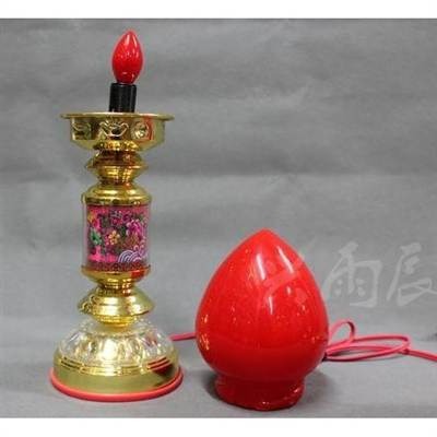 供佛燈電燭臺供奉用品供燈長明燈(大號一對)-細節圖2