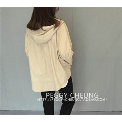 寬鬆簡約百搭學生休閒夾克風衣女褂子-細節圖3