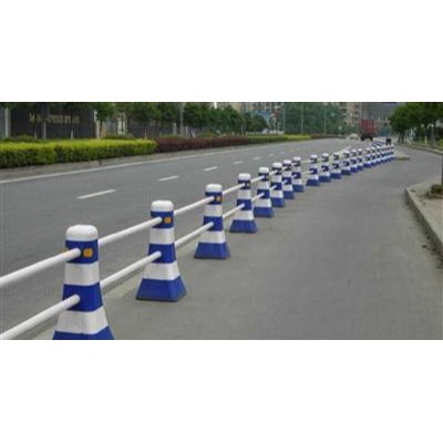 藍白塑料隔離墩反光防撞桶分道體路障分流桶護欄-細節圖3
