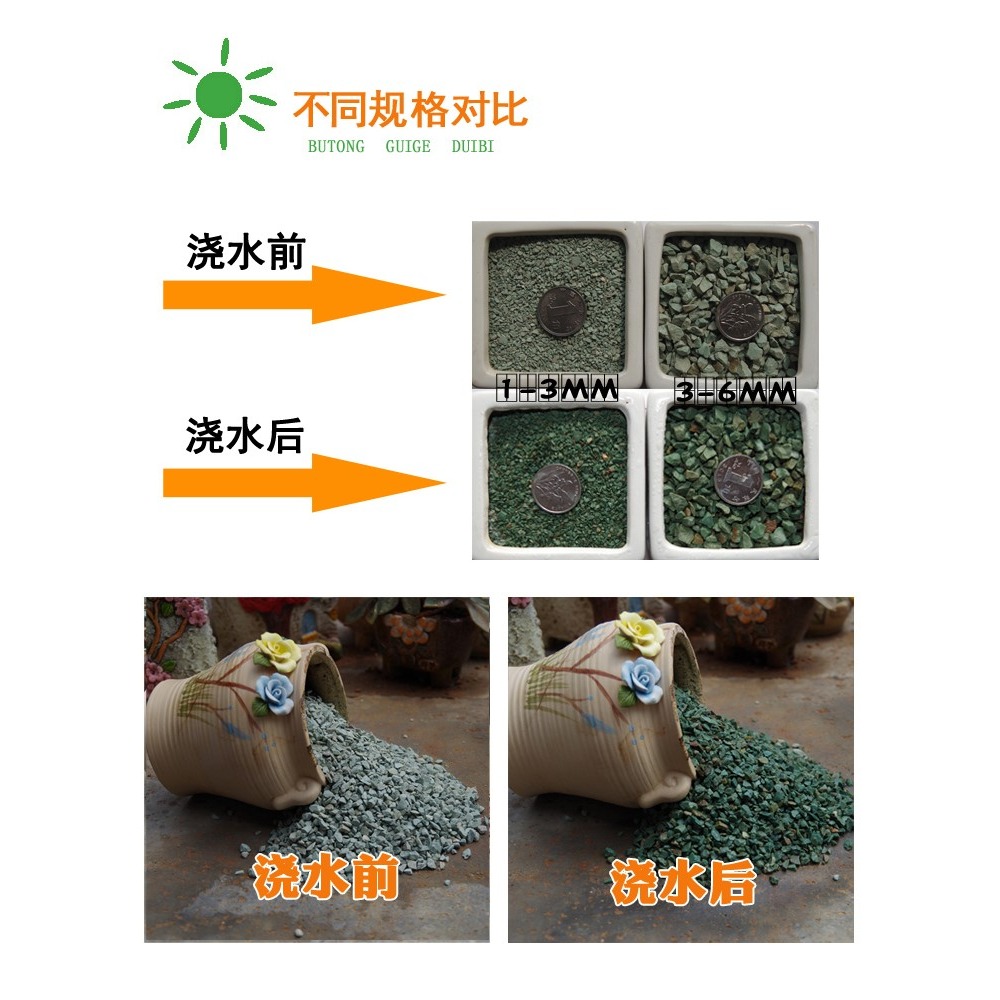 綠沸石顆粒包郵多肉土專用營養土多肉石頭鋪面透氣通用多肉顆粒土-細節圖2
