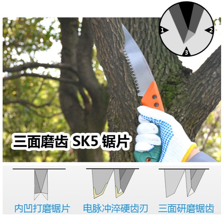 鋸子樹枝鋸手工鋸園林鋸木工鋸子園藝伐木戶外腰鋸果枝果樹手鋸套-細節圖8