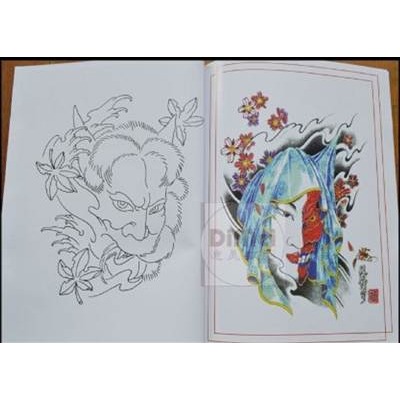 裂痕2 紋身書籍手稿畫冊線稿老傳統般若嘎吧啦荷花魚菩薩-細節圖2