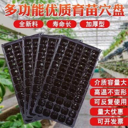 穴盤育苗盒育苗盆苗木多肉育苗盆託盤塑料育苗盤加厚花盆芽菜盤箱-細節圖4