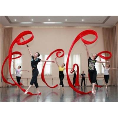 彩綢彩帶紅綢帶腰鼓體操秧歌甩棒(1入2支)-細節圖2