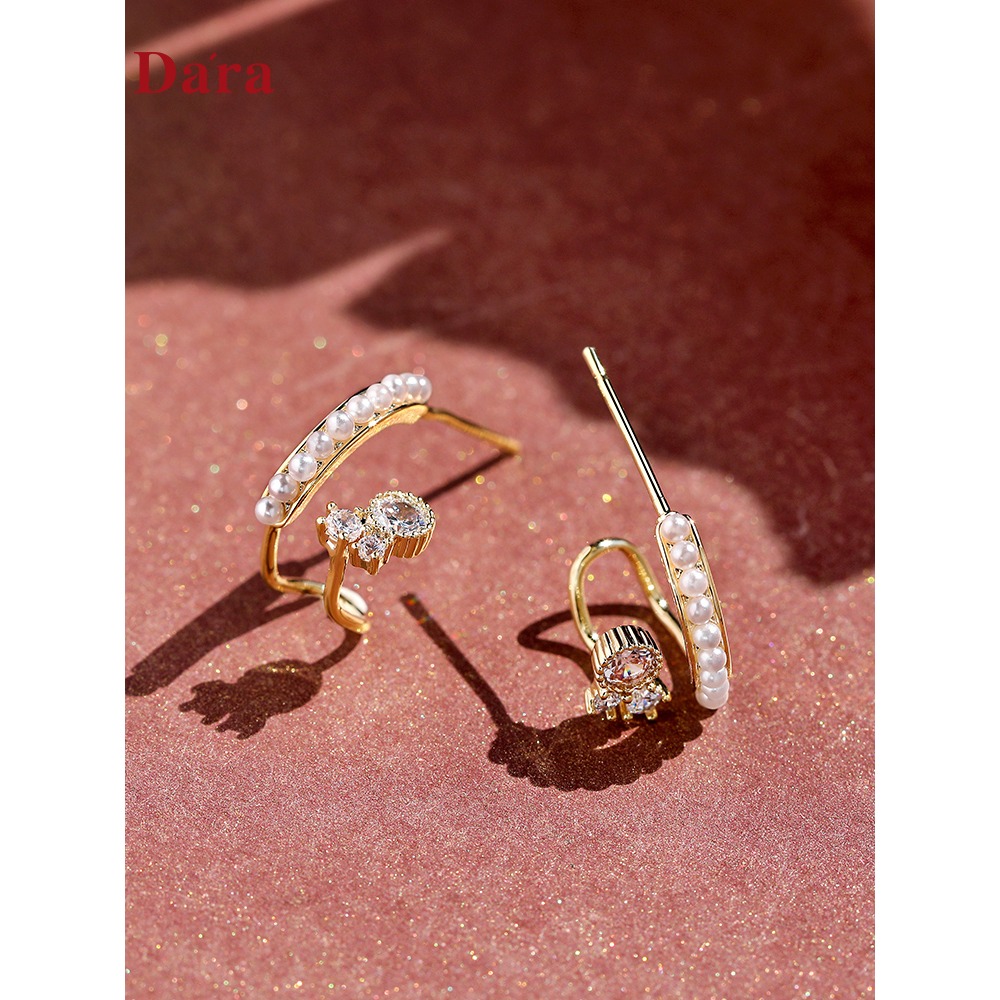 戴拉 925銀針時尚輕奢耳環女 網紅ins潮流個性簡約小巧耳釘耳飾品-細節圖2