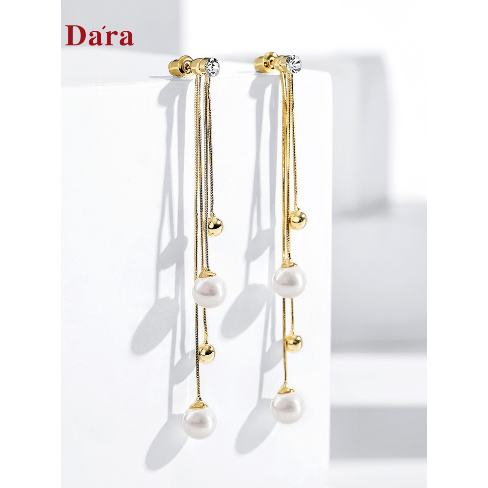 戴拉 925銀針氣質簡約秋冬紅色吊墜流蘇耳環女年新款潮耳飾品-細節圖5