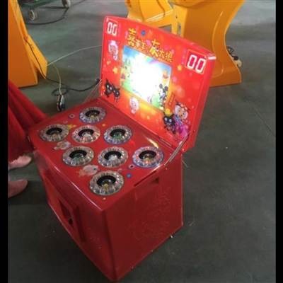 投幣搖擺機遊藝機喜洋洋打老鼠機地鼠機兒童砸地鼠打叮當錘1入-細節圖2