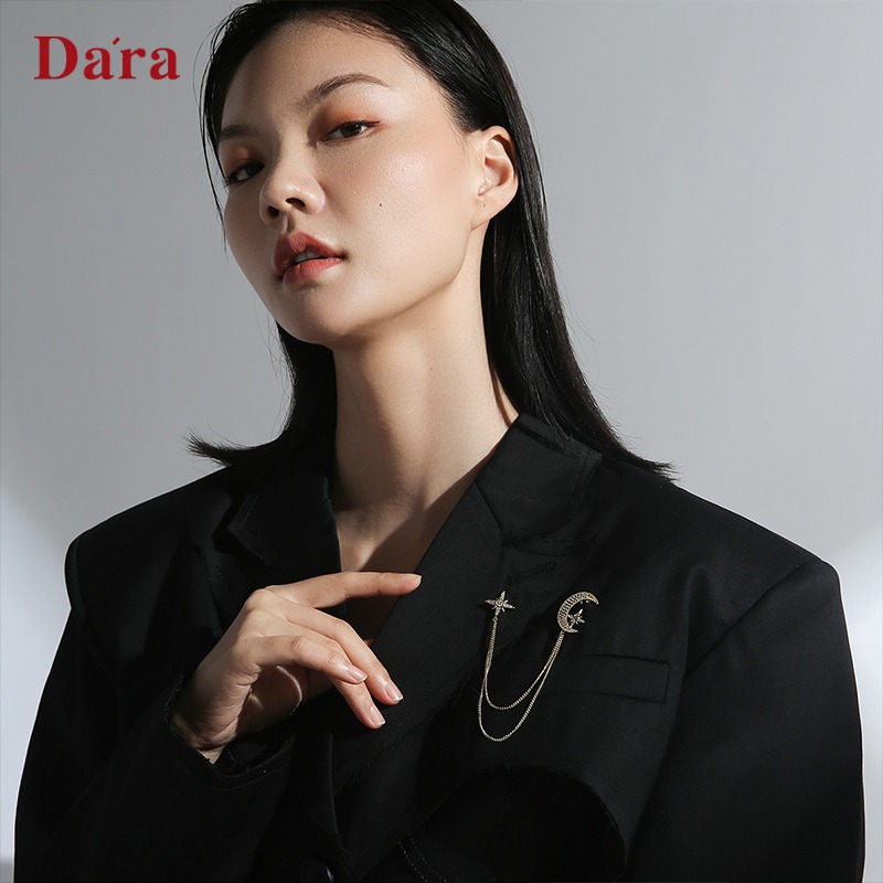星月個性秋冬精西裝胸針女設計感流蘇致年新款潮高衣服檔配飾-細節圖4