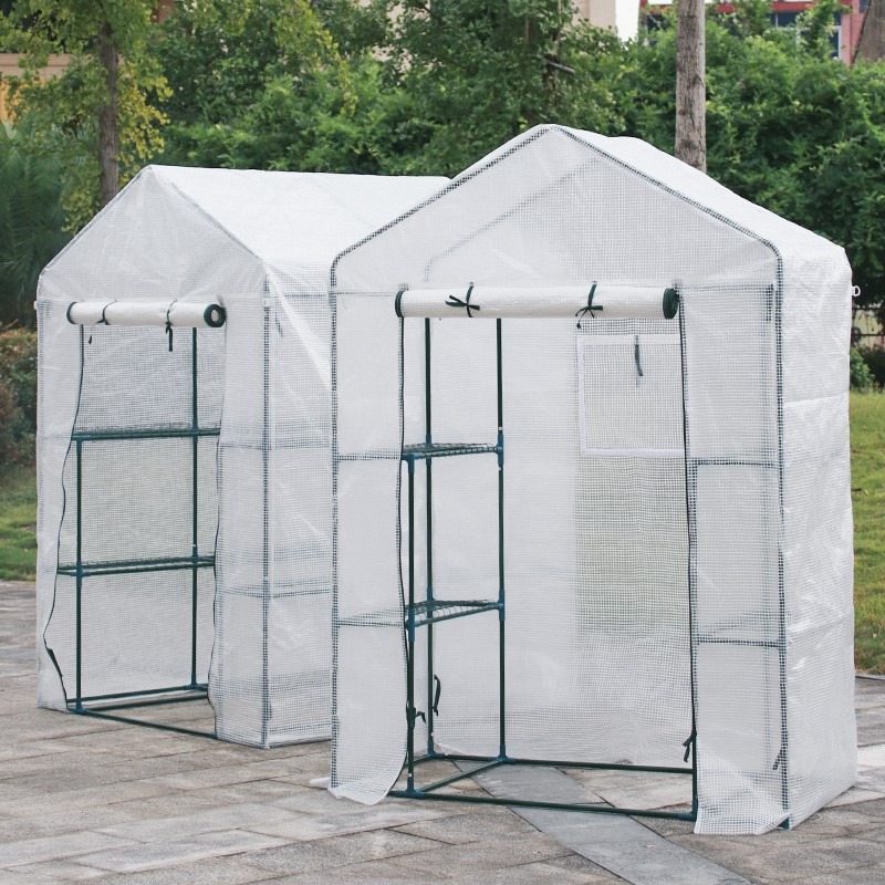園藝保暖房棚室外溫室暖房花架暖棚植物多肉花遮陽防雨保溫房花架-細節圖3