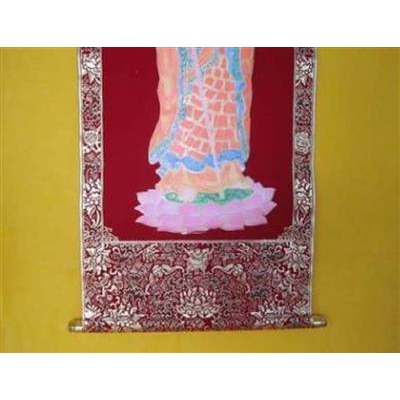 佛教用品地藏王菩薩畫像佛像熒光燙金絨布捲軸掛畫-細節圖2