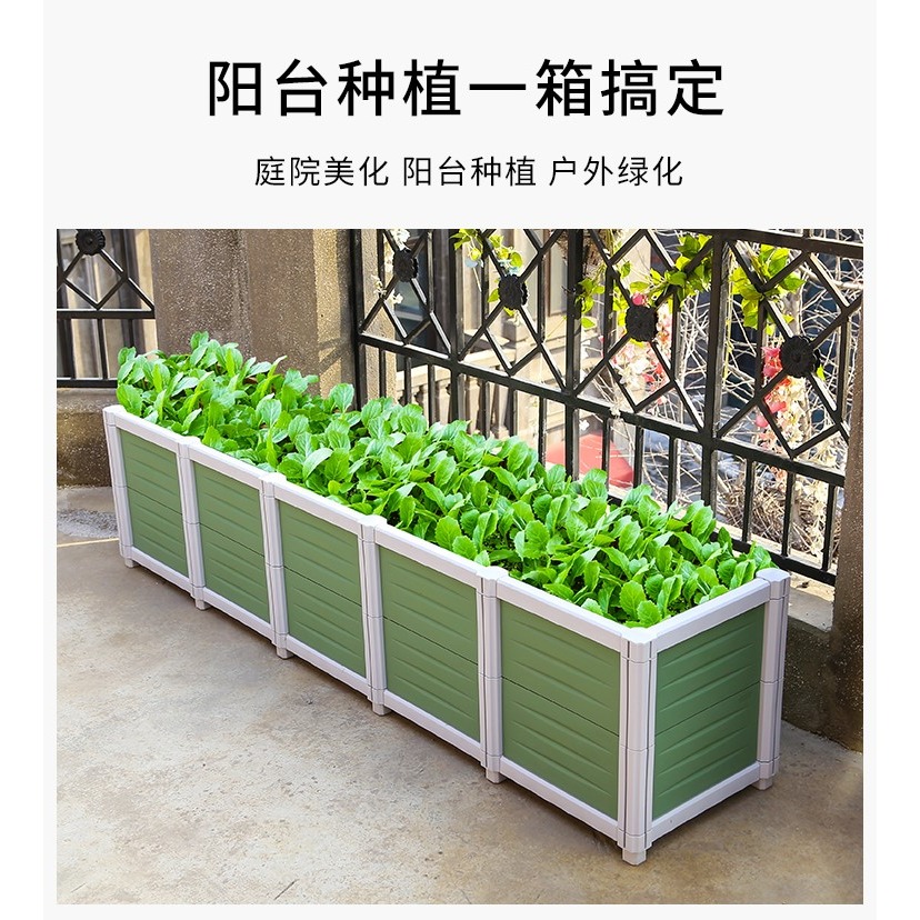 家庭陽臺花盆種菜盆神器長方形種植箱特大號塑料蔬菜戶外花箱蘿卜-細節圖8
