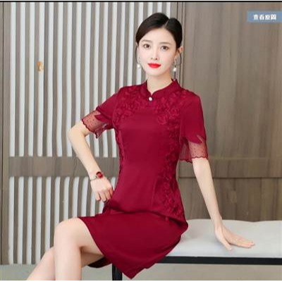 婚宴裝改良旗袍女夏 新款婚禮 禮服年輕高貴-細節圖2