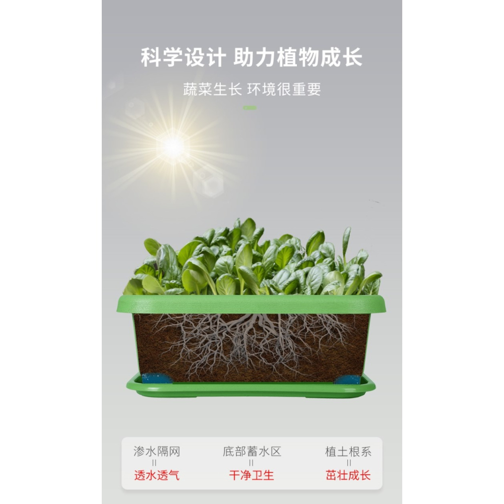 種菜盆長方形陽臺專用盆大號塑料家用廠家直銷清倉蔬菜神器種植箱-細節圖9