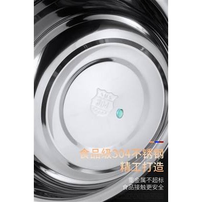 304不銹鋼食品級不銹鋼盆家用廚房和麵揉麵洗菜盆大號盆子特大加厚大盆-細節圖6