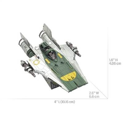 3D免膠立體金屬拼裝不銹鋼拼圖模型星球抵抗組織A翼戰機-細節圖2