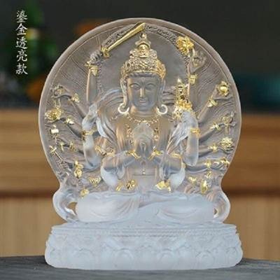 古法真琉璃準提佛母菩薩像-細節圖2