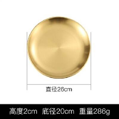 韓式不銹鋼金色圓盤(1入2個-細節圖2