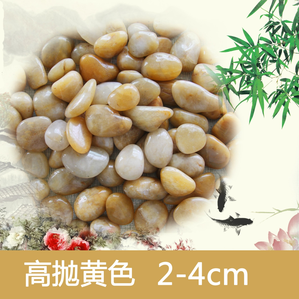 花盆園藝南京畫鵝卵石天然五彩色石頭石子大小庭院魚缸原石-細節圖2
