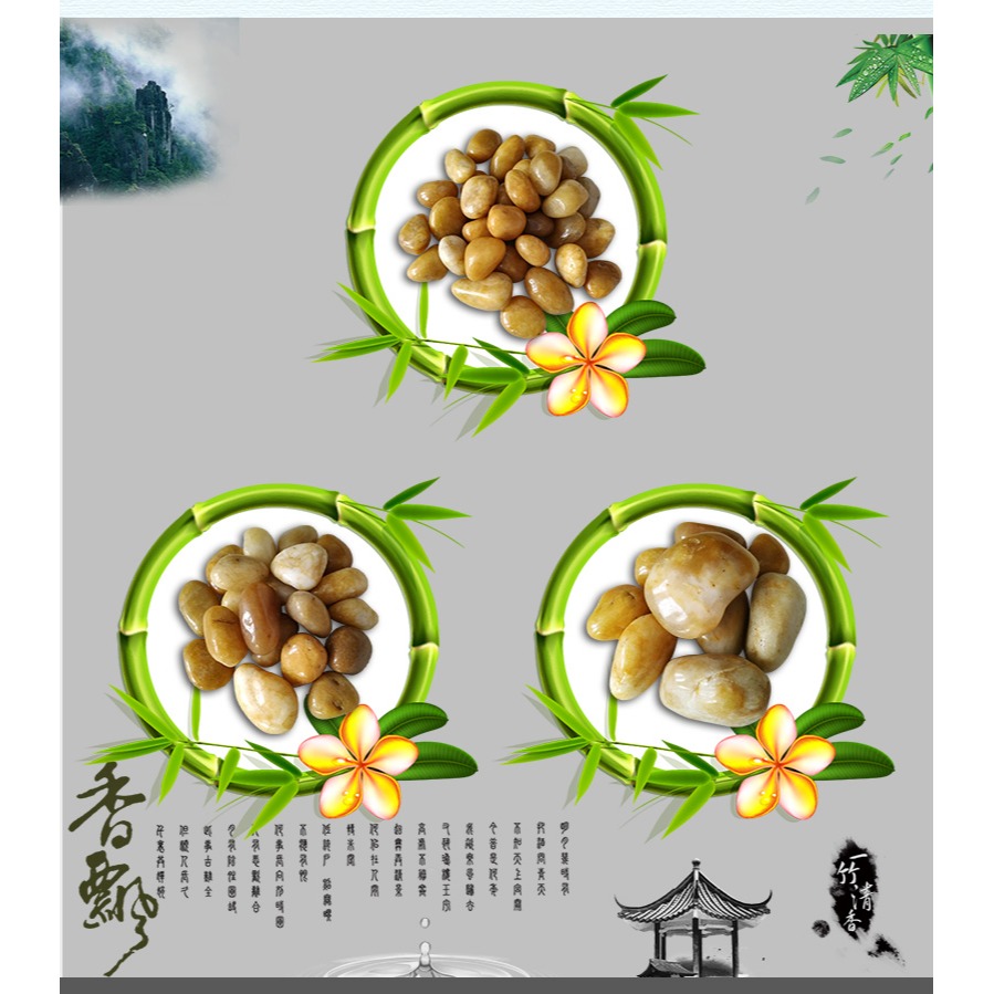 花盆園藝南京畫鵝卵石天然五彩色石頭石子大小庭院魚缸原石-細節圖8