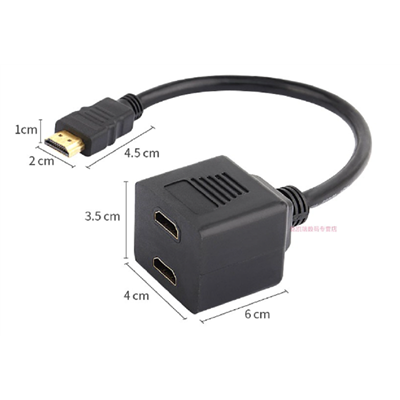 HDMI 一分二線一拖二連接線HDMI一轉二轉換線HDMI一分二轉換線-細節圖2