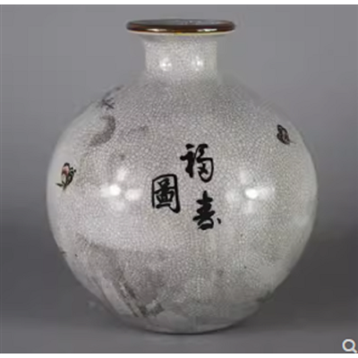 乾隆福壽圖石榴尊-細節圖3