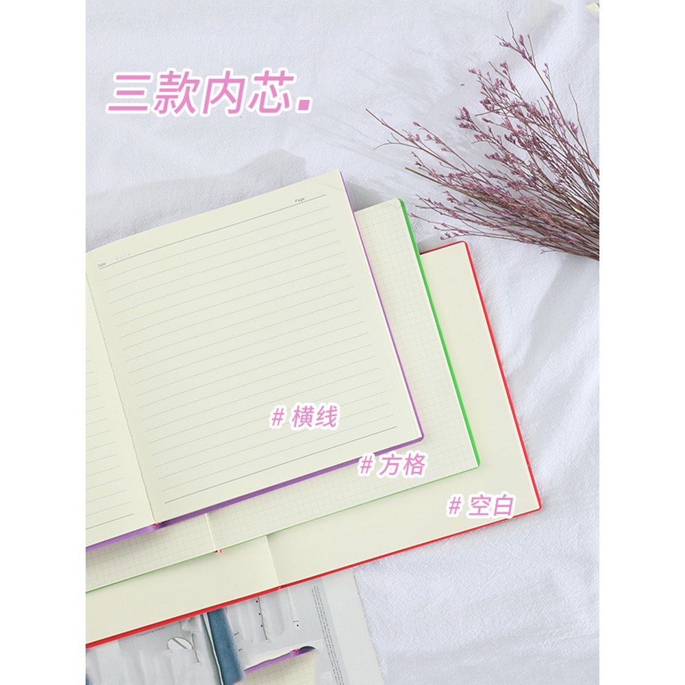 正方形筆記本子高顏值水果系列大學生思維導圖考研考編筆記本簡約創意小清新橫款方格空白手賬本日記本定製-細節圖4