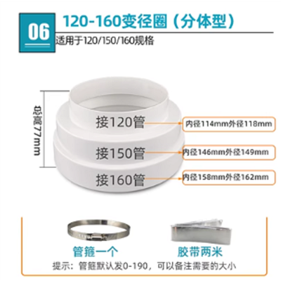 抽油煙機排煙管變徑圈-細節圖2