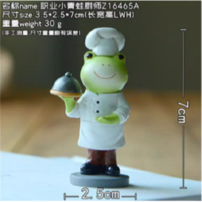 可愛職業小青蛙擺件(1入2個-細節圖2