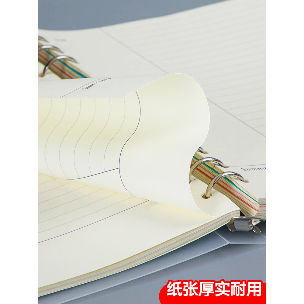 B5康奈爾活頁本5r記憶法筆記本子大學生可拆卸活頁紙替芯外殼方格考研網格學生學習扣環簡約大容量可拆本-細節圖2