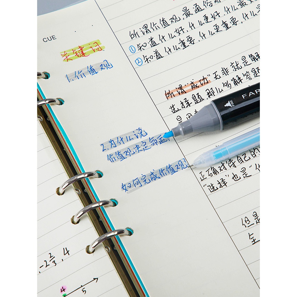 B5康奈爾活頁本5r記憶法筆記本子大學生可拆卸活頁紙替芯外殼方格考研網格學生學習扣環簡約大容量可拆本-細節圖4