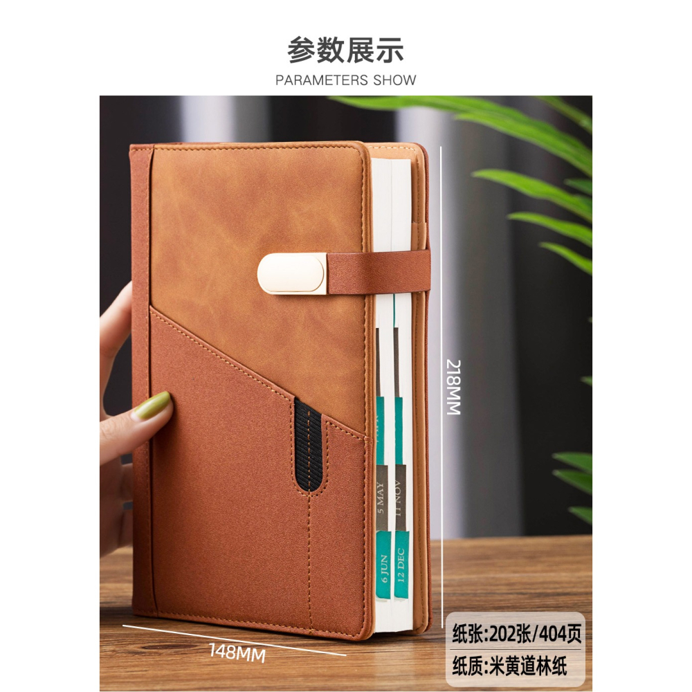 2022年日程本每日計劃自律打卡本加厚帶扣時間管理手冊簡約文藝精緻日歷本商務記錄本工作會議記事本筆記本子-細節圖10