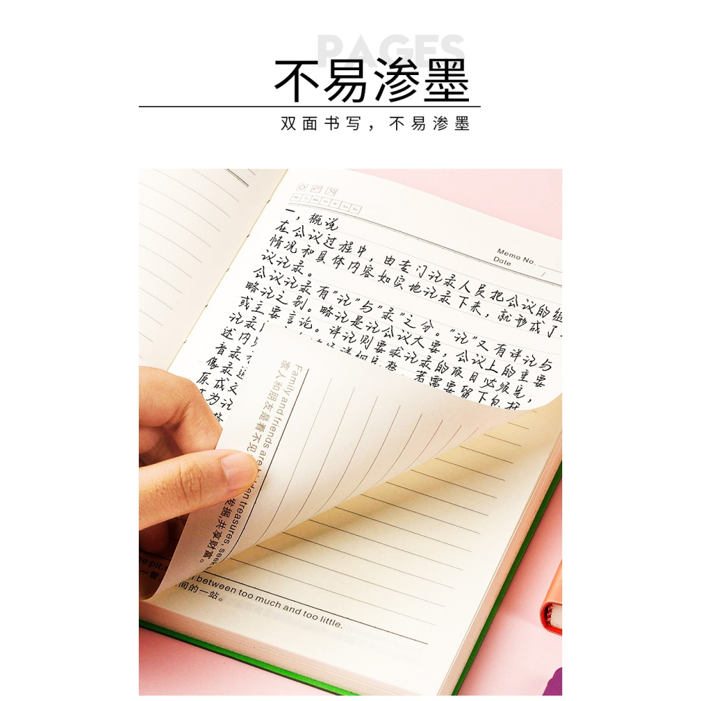 筆記本子加厚商務記事本會議記錄本簡約大學生a5本子文藝精緻小清新復古日記本辦公工作筆記本定製可印logo-細節圖10