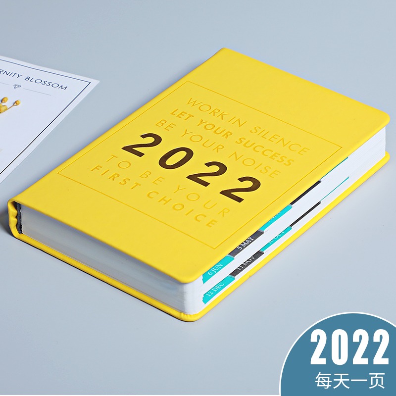 2022年計劃表日程本365天工作計劃記事本文藝精緻效率手冊網紅手賬本學習打卡日歷本每日時間規劃軸筆記本子-細節圖2