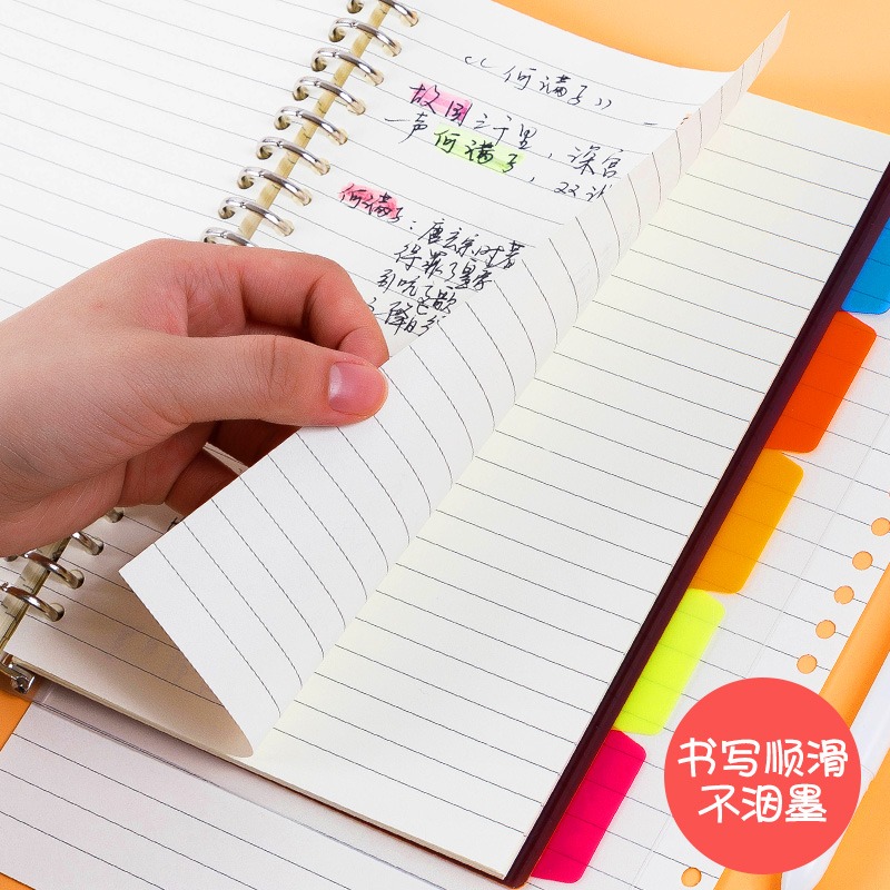 A5活頁紙活頁本20孔替芯康奈爾考研筆記本加厚方格子橫線網格本版學生外殼可拆卸活頁替換本芯活頁內芯-細節圖4