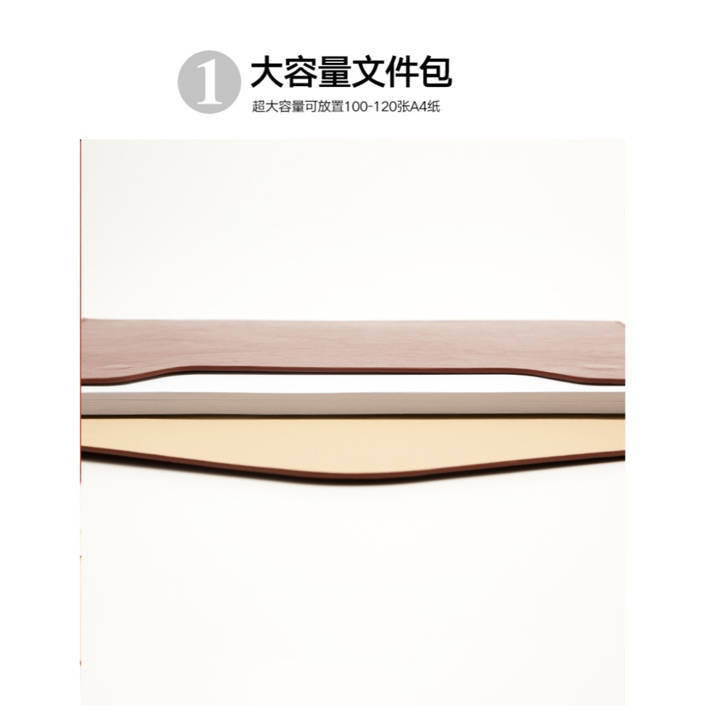 法拉蒙A4多功能文件袋加厚大容量商務辦公皮質手提包學生試卷收納袋合同票據文件夾孕檢檔案袋平板包支持定製-細節圖7