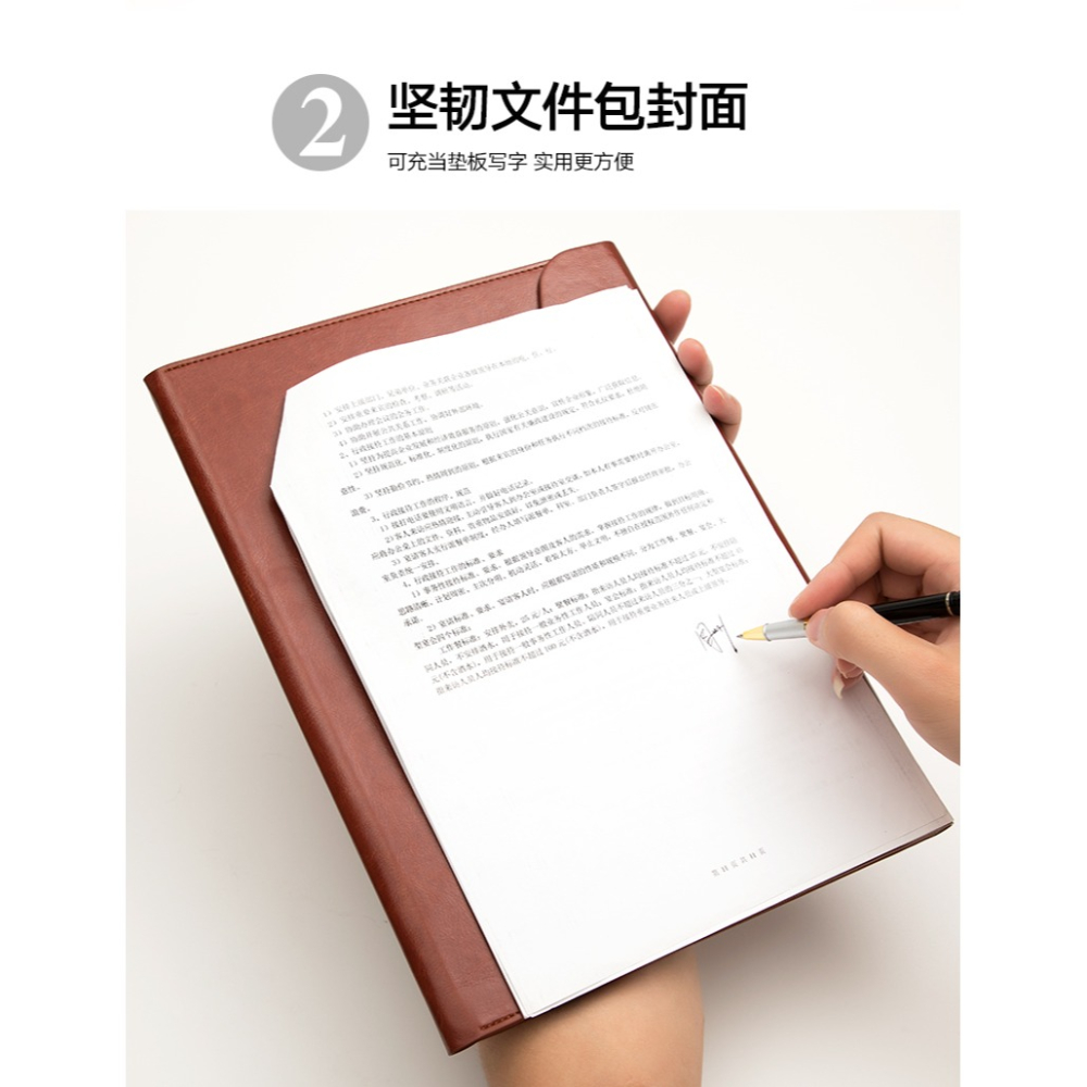 法拉蒙A4多功能文件袋加厚大容量商務辦公皮質手提包學生試卷收納袋合同票據文件夾孕檢檔案袋平板包支持定製-細節圖8