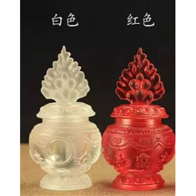 地藏寶瓶擺件八吉祥琉璃財神聚財聚寶瓶大號小號摩尼寶瓶5個-細節圖3
