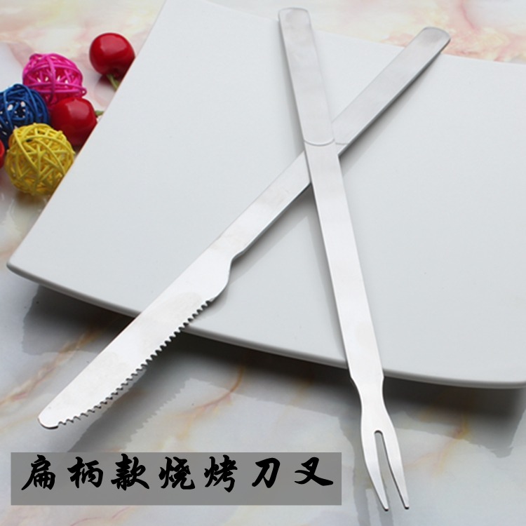 燒烤刀叉 加厚加硬不銹鋼耐用材料烤羊肉腿 野外燒烤 特價-細節圖2