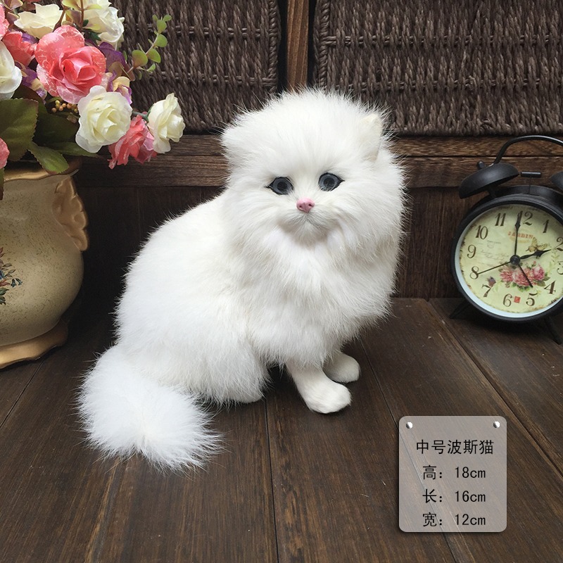 仿真貓動物玩偶兒童玩具假貓會叫貓咪毛絨小貓咪擺件生日禮物女孩-細節圖7