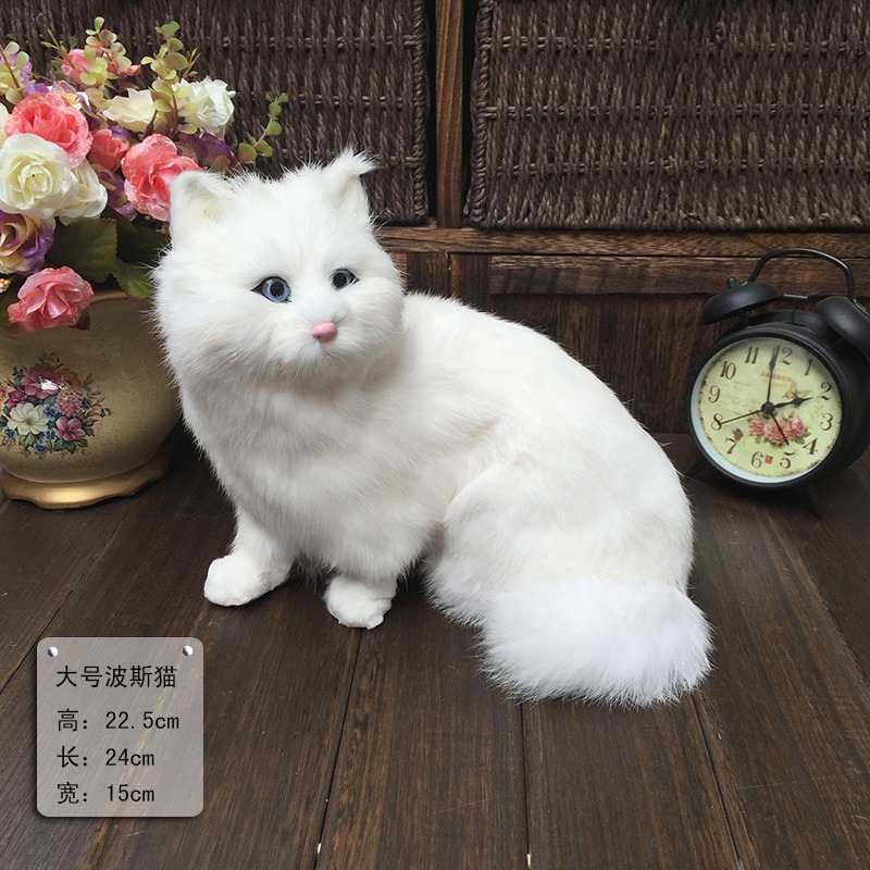 仿真貓動物玩偶兒童玩具假貓會叫貓咪毛絨小貓咪擺件生日禮物女孩-細節圖8