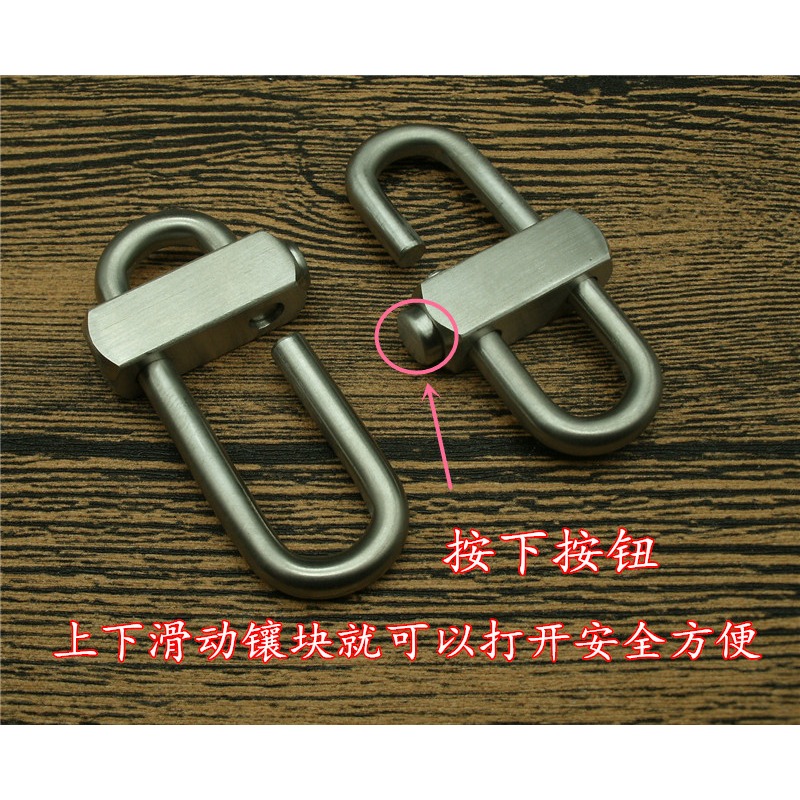 不銹鋼鑰匙扣中字扣手工打磨5mm加粗復古簡約鑰匙圈男女汽車鑰匙-細節圖3