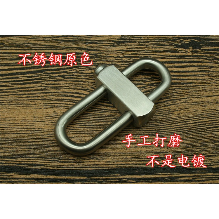 不銹鋼鑰匙扣中字扣手工打磨5mm加粗復古簡約鑰匙圈男女汽車鑰匙-細節圖9