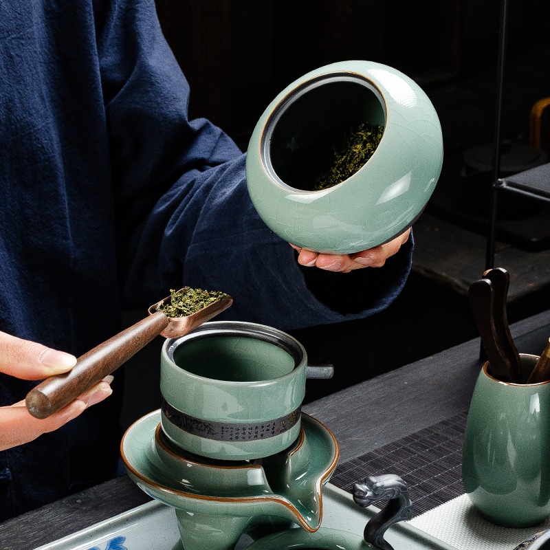 哥窯茶葉罐陶瓷茶罐紅茶綠茶普洱茶葉包裝盒存茶罐密封罐家用-細節圖4