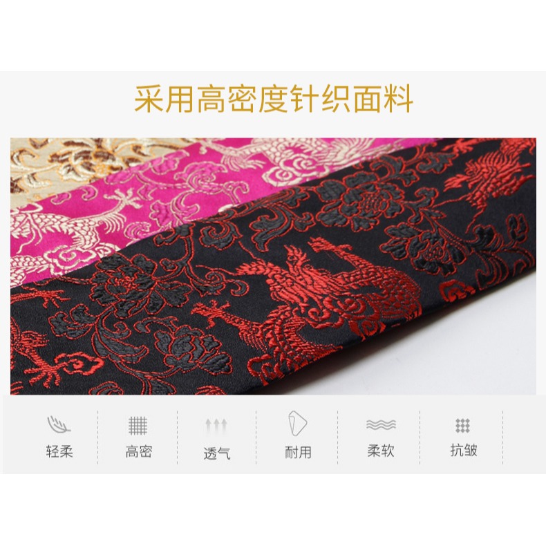 8cm寬大慕王紅色龍紋手打西裝領帶男刺繡復古中國風個性手系領帶-細節圖7