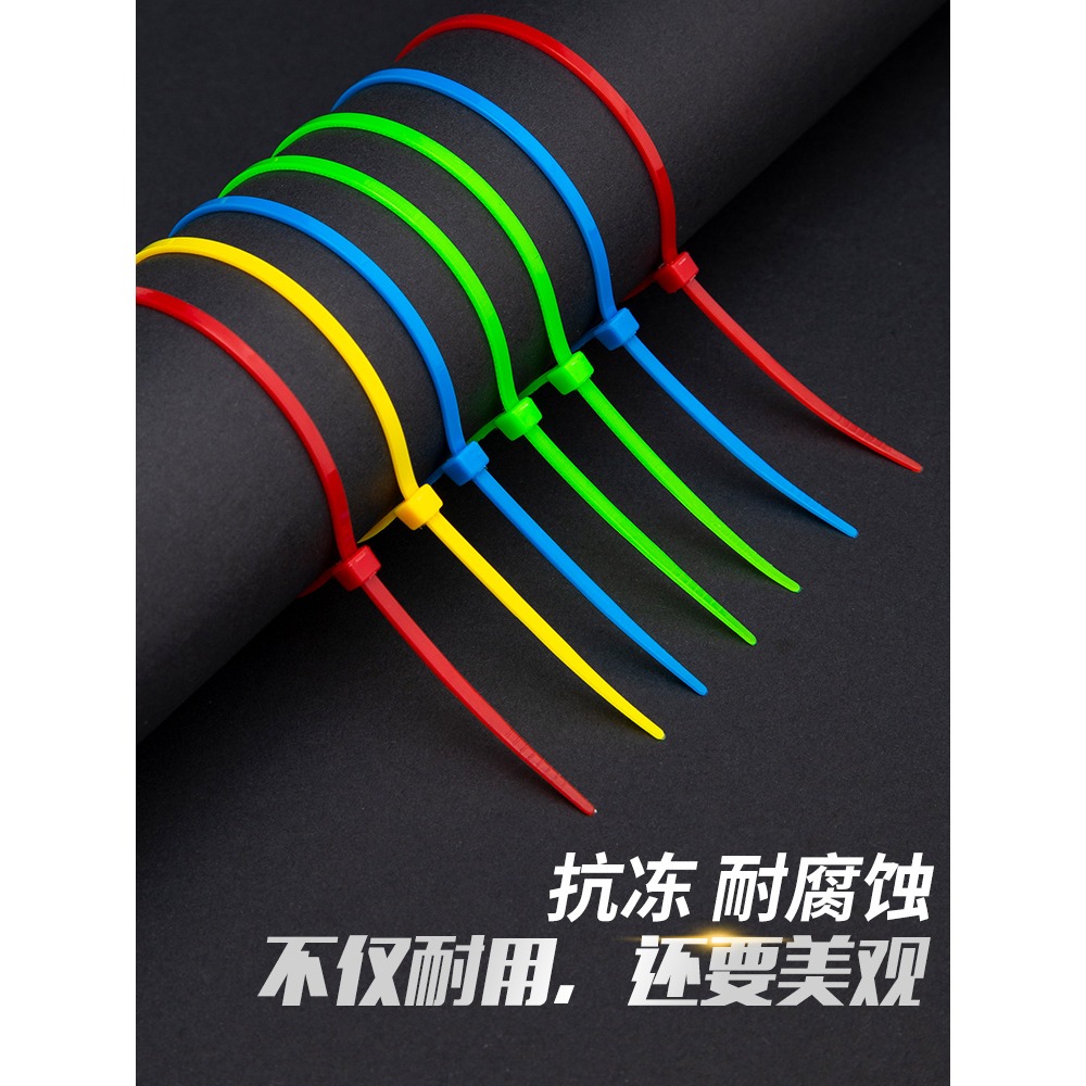 彩色尼龍扎帶塑料卡扣強力勒死狗扎線帶自鎖式固定4x200/5×300-細節圖5