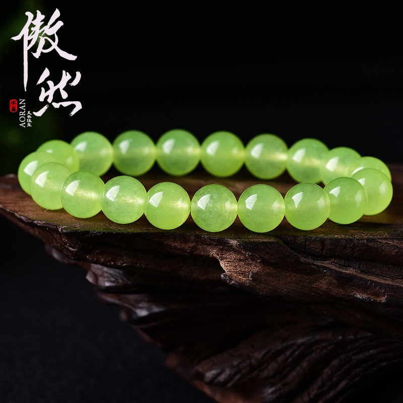 傲然葡萄色綠玉髓水晶手鏈 女款日韓飾品時尚百搭手串 小清新配飾-細節圖2